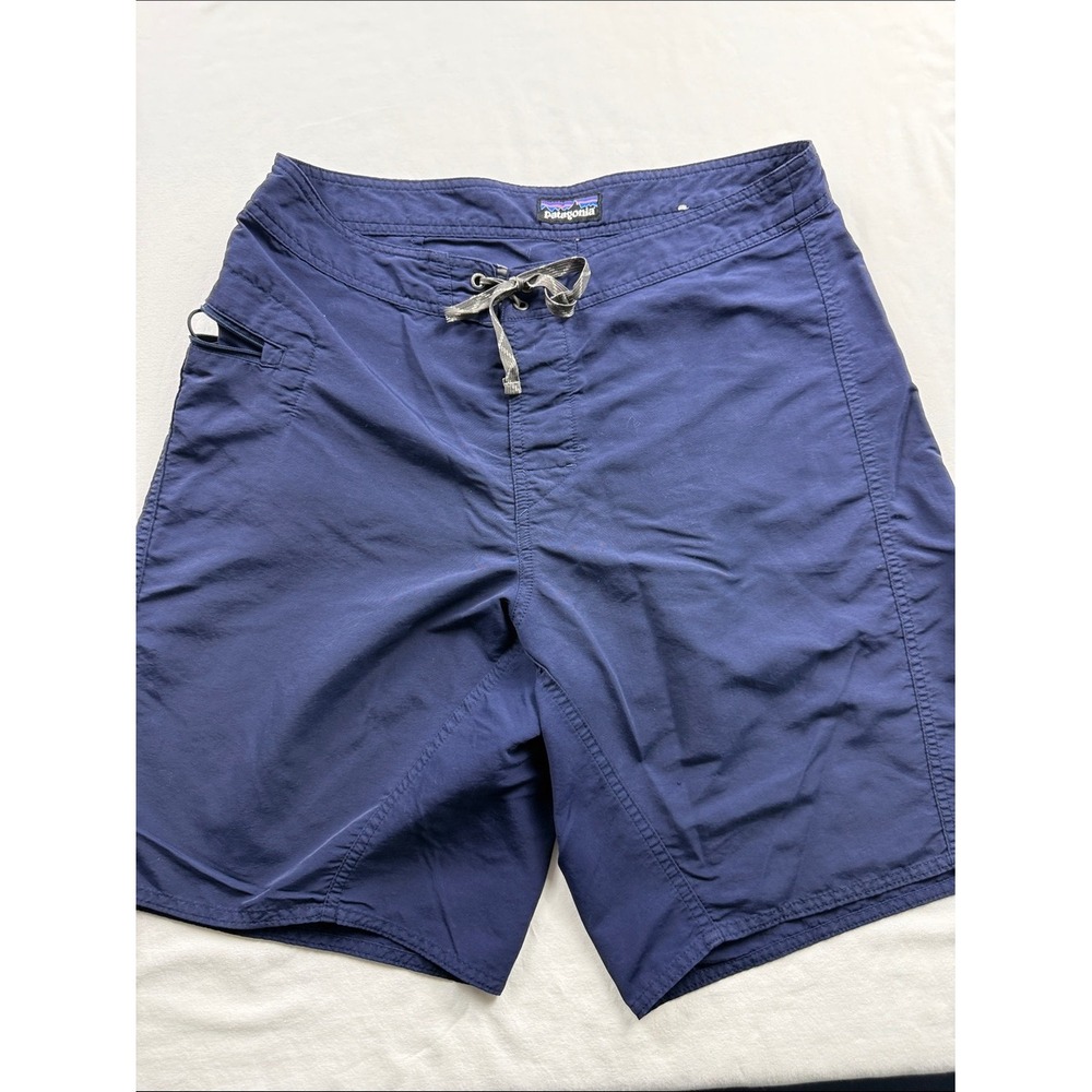 Patagonia Board Shorts Men's Blue Solid Swim Trunks